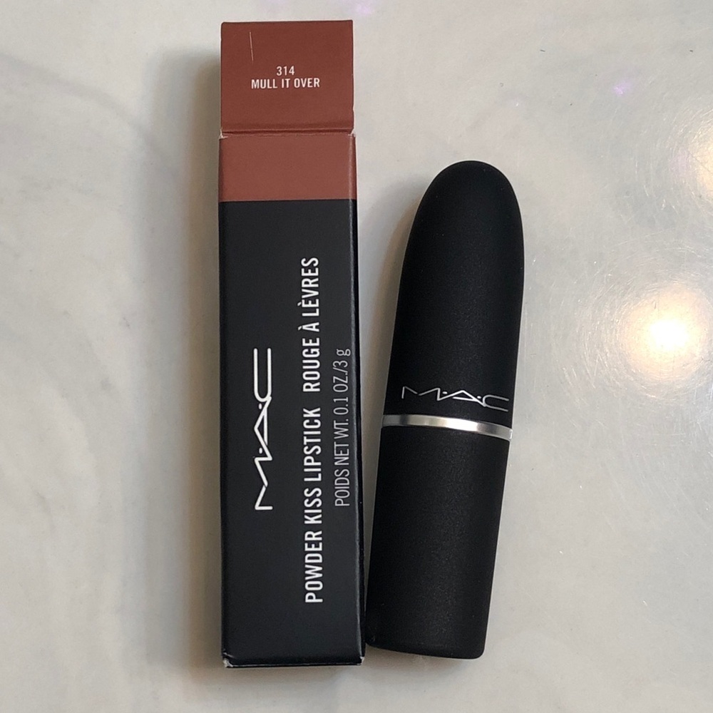 MAC Powder Kiss Lipstick Shade 314 Mull It Over 3g Full Size NEW WITH BOX